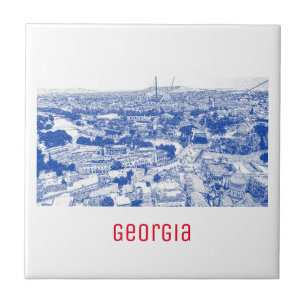 Tbilisi Georgia Cityscape Architecture Sketch Kakelplatta