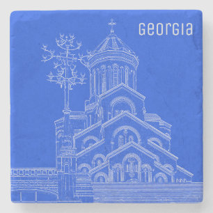Tbilisi Georgia Cityscape Architecture Sketch Stenunderlägg