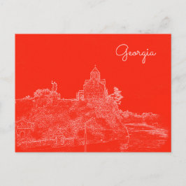 Tbilisi Georgia Cityscape Architecture Sketch Vykort