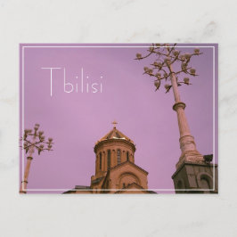 Tbilisi Georgia Cityscape Sameba Architecture Vykort