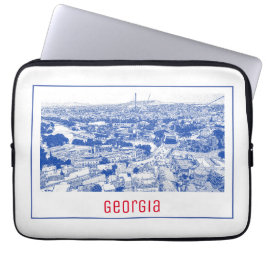 Tbilisi Georgia Cityscape Street Architecture Laptop Fodral