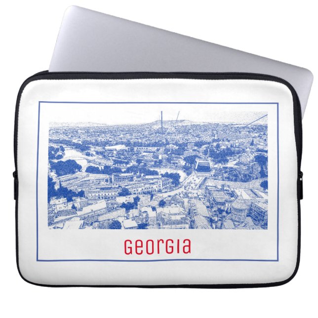 Tbilisi Georgia Cityscape Street Architecture Laptop Fodral (Framsidan)