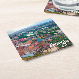 Tbilisi Georgia Cityscape Street Architecture Underlägg Papper Kvadrat