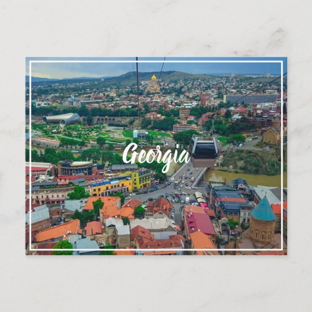 Tbilisi Georgia Cityscape Street Architecture Vykort (Framsida)