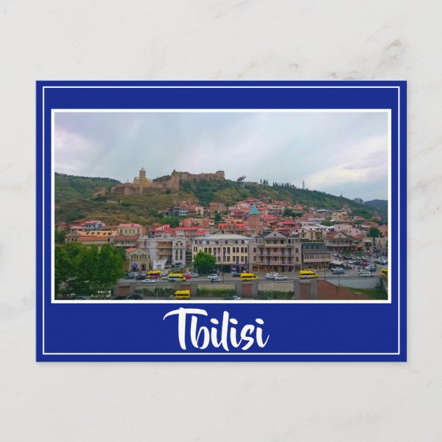 Tbilisi Georgia Cityscape Street Architecture Vykort (Framsida)