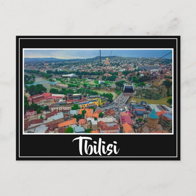 Tbilisi Georgia Cityscape Street Architecture Vykort (Framsida)