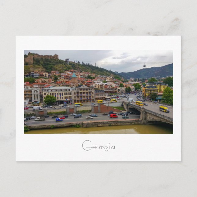 Tbilisi Georgia Cityscape Street Architecture Vykort (Framsida)
