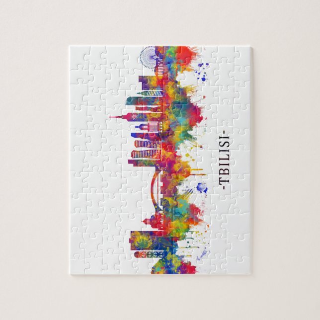 Tbilisi Georgia Skyline Pussel (Vertikal)