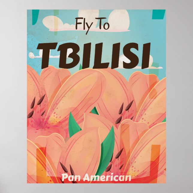 Tbilisi Georgia Vintage resor Poster (Framsidan)