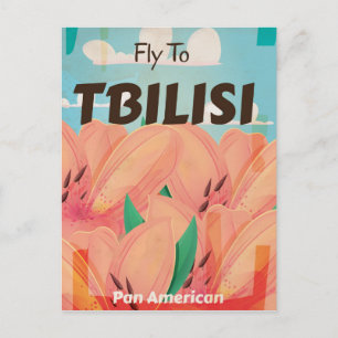 Tbilisi Georgia Vintage resor Poster Vykort