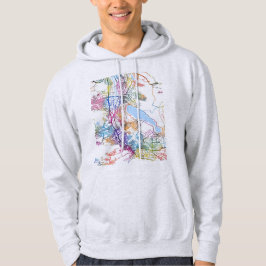 Tbilisi Georgien Stadskarta Hoodie