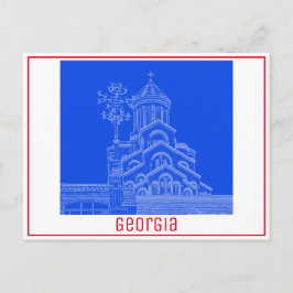 Tbilisi Georgien Stadsscen Sameba Arkitektur Vykort