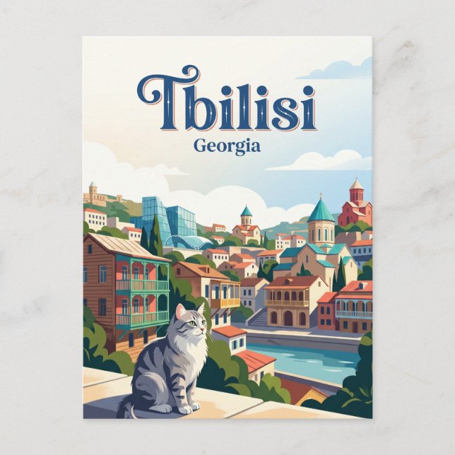 Tbilisi Georgien Vykort (Framsida)