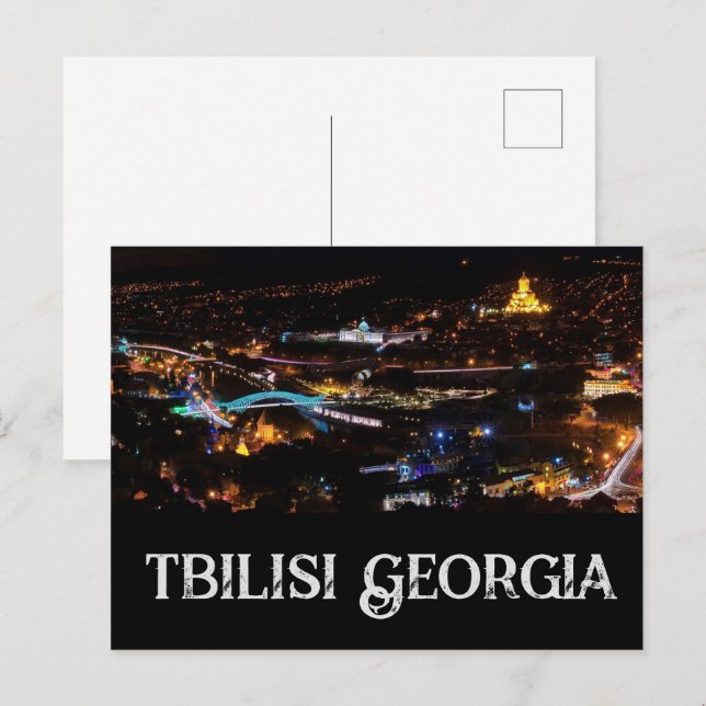Tbilisi Georgien Vykort (Fram/baksida)