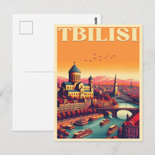 Tbilisi Huvudstad i Georgien, Retro souvenirpresen Vykort