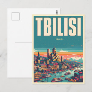 Tbilisi Huvudstad i Georgien, Retro souvenirpresen Vykort