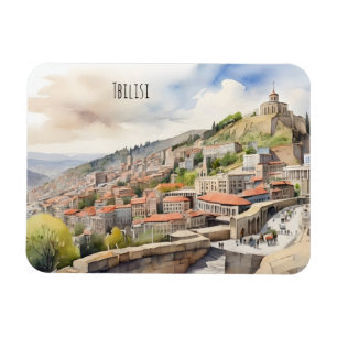 Tbilisi vattencolor art magnet