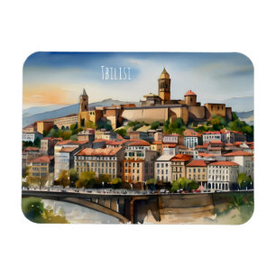Tbilisi vattencolor art magnet