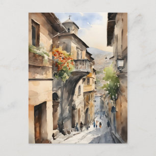 Tbilisi vattencolor art vykort