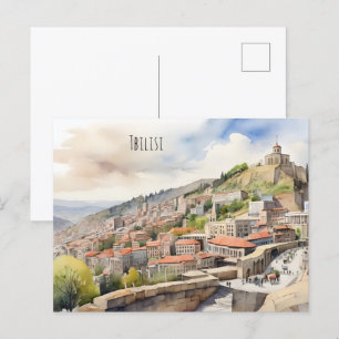 Tbilisi vattencolor art vykort