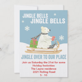 TBO-, inbjudan för party för klirrKlockor polar