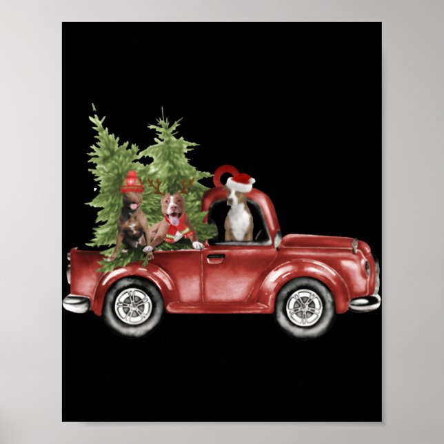 Tbull On Car Christmas Ornament Funny Xmas  Poster (Framsidan)