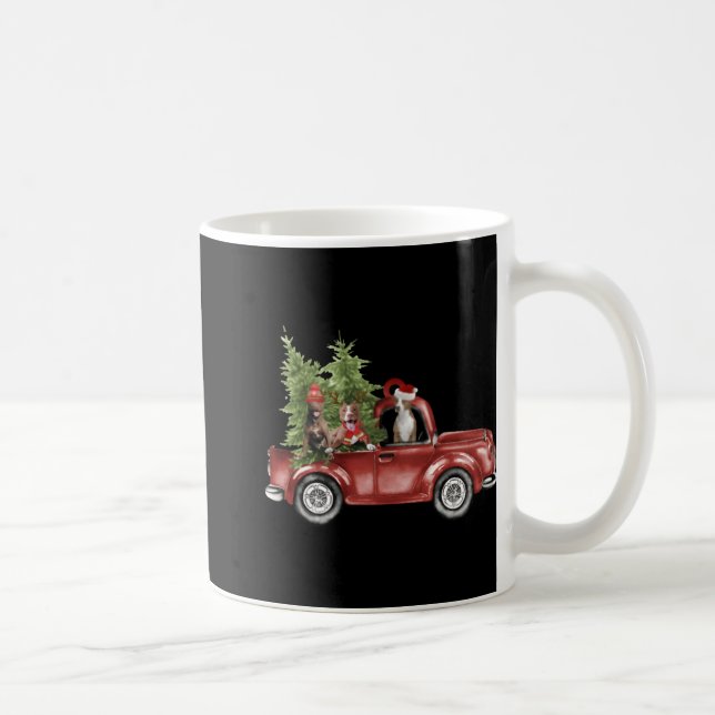Tbull På Bil Jul Pynt Rolig Jul  Kaffemugg (Höger)