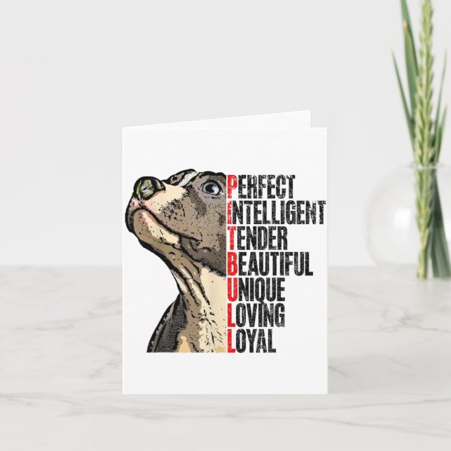 Tbull Perfekt Intelligent Öm Vacker Unik  Kort (Framsida)