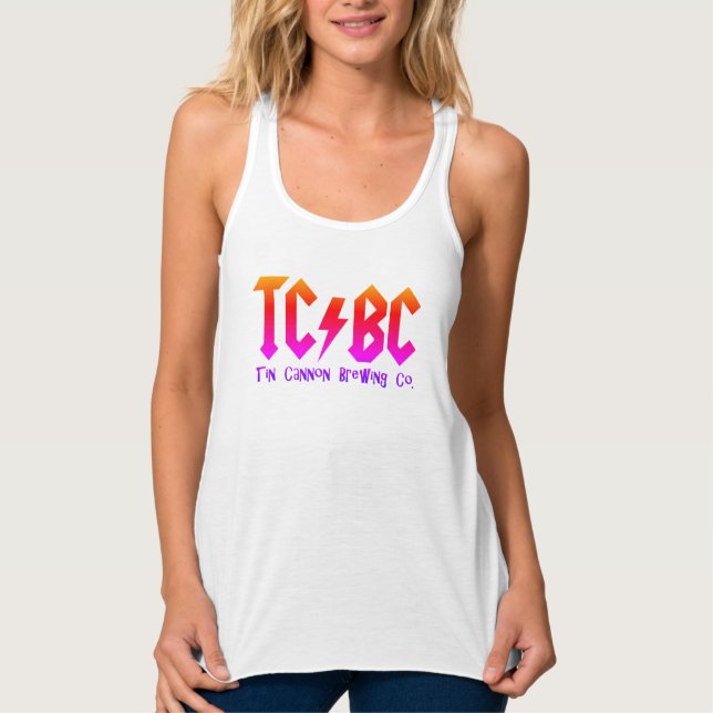 TC-/BCblixt kasta i sig tanktop Linne Med Racerback (Framsida)