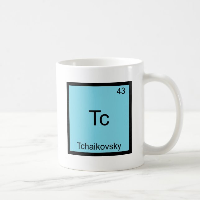 Tc - Symbol för Tchaikovsky roligt kemiinslag Kaffemugg (Höger)