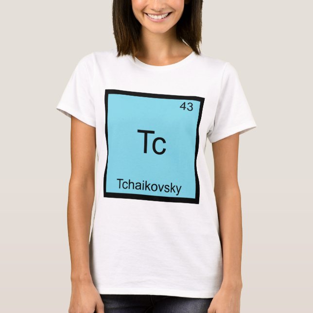Tc - Tjajkovskij Rolig Kemiskt Element Symbol Tröja (Framsida)