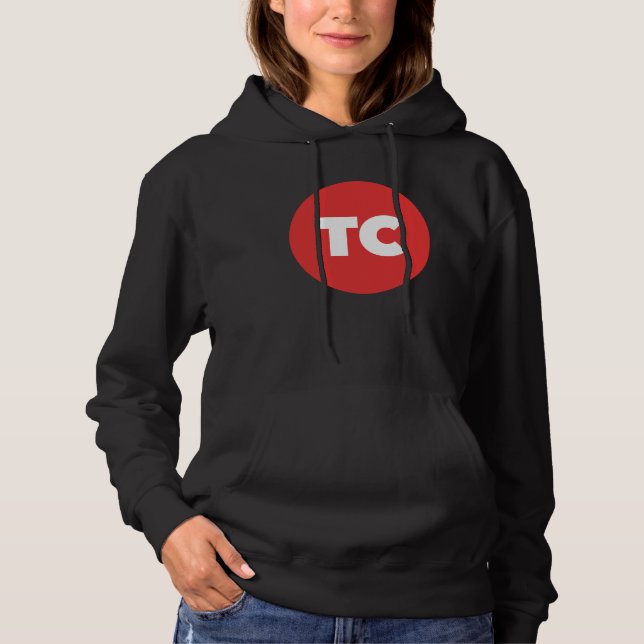 TC Treasure Logotyp Black Hoodie T Shirt (Framsida)