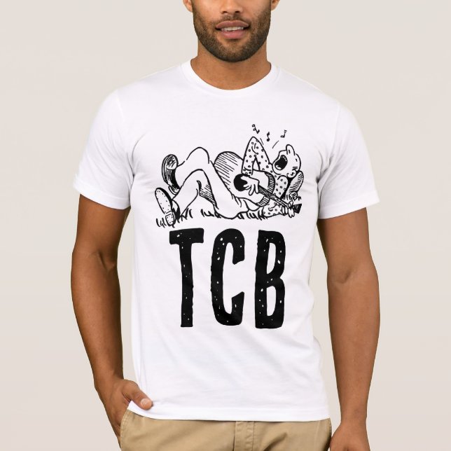 TCB TAKING CARE OF BUSINESS MÄNS  Rolig T-Shirt (Framsida)