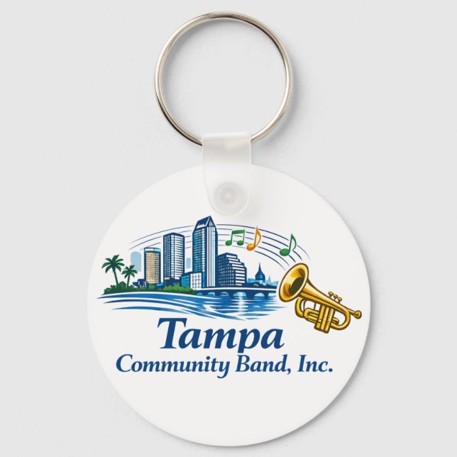 TCB Trumpet Logo Keychain Nyckelring (Framsida)