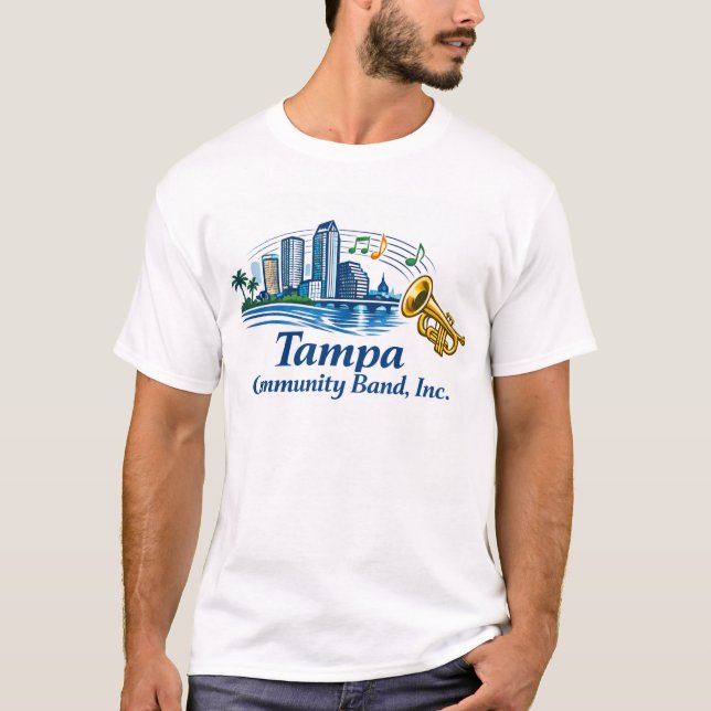 TCB Trumpet Logo Tshirt T Shirt (Framsida)