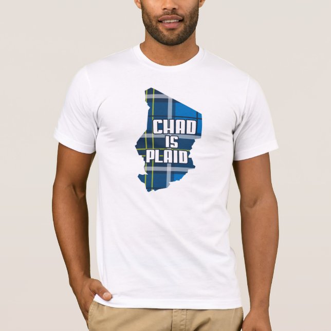 Tchad är plädet t-shirt (Framsida)