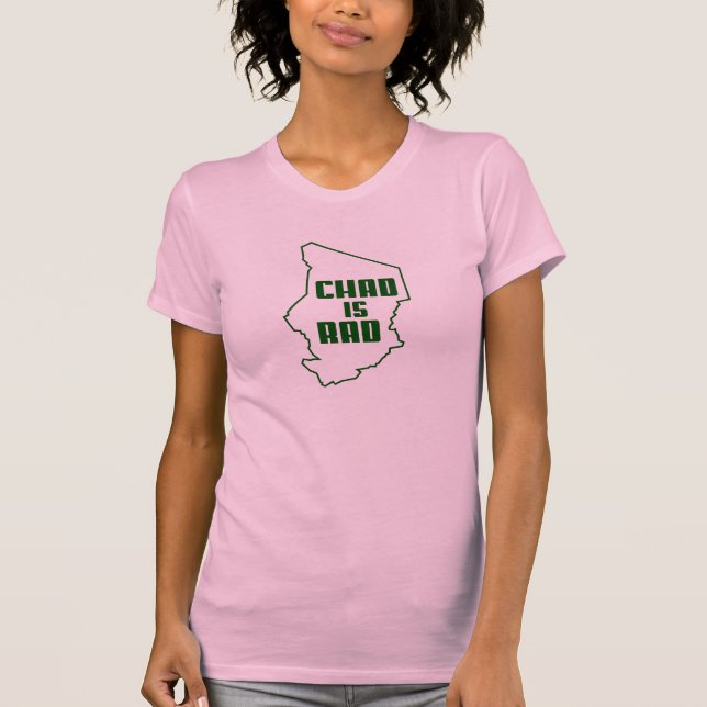 Tchad är Rad skisserar grönt T-shirt (Framsida)