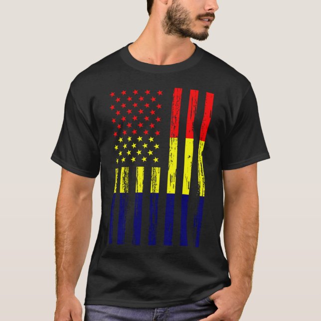 Tchad Flagga Amerika.. Det finns i mitt DNA för Ch T Shirt (Framsida)