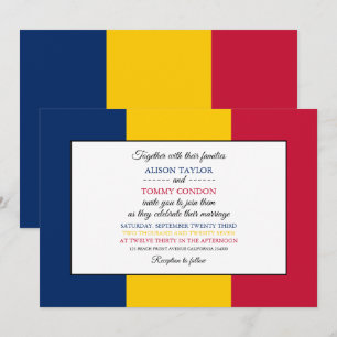 Tchad Flagga, Flagga i Tchad Bröllop Inbjudningar