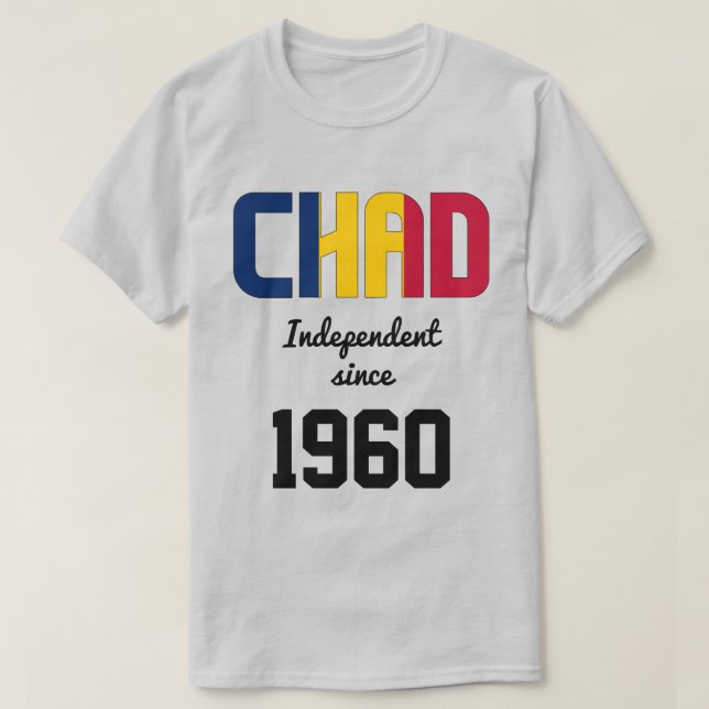 Tchad Flagga Independence Firande T-Shirt (Design framsida)