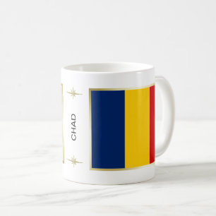 Tchad flagga + Kartamugg Kaffemugg