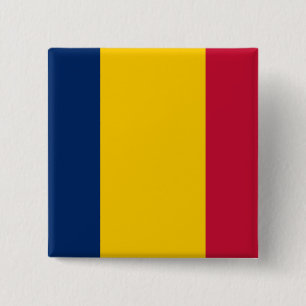 Tchad-Flagga Knapp