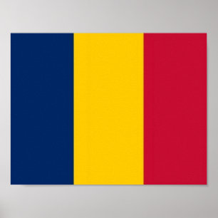 Tchad - Flagga - Poster