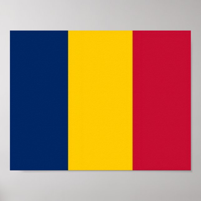 Tchad - Flagga - Poster (Framsidan)
