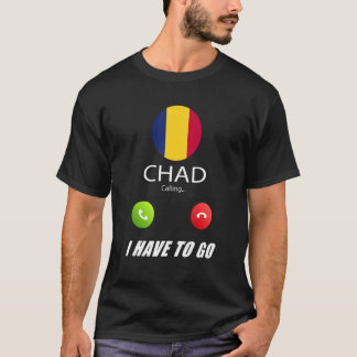 Tchad Flagga Souvenir Tchad Ringer Ringer T Shirt