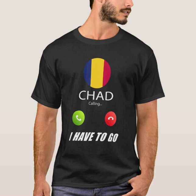 Tchad Flagga Souvenir Tchad Ringer Ringer T Shirt (Framsida)