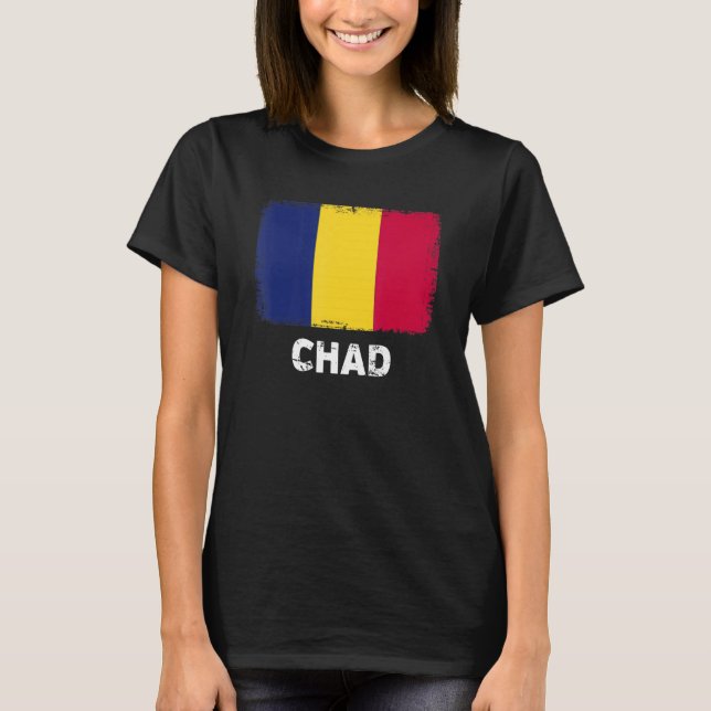 Tchad Flagga Support Chadiska People Women Manar T Shirt (Framsida)