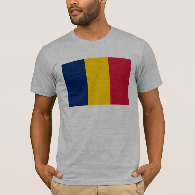 Tchad-Flagga Tee Shirt (Framsida)