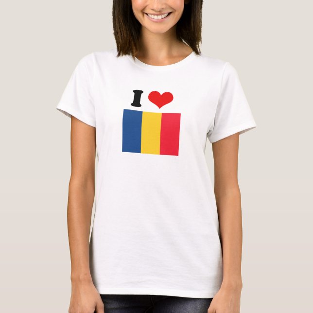 Tchad flagga tee shirt (Framsida)