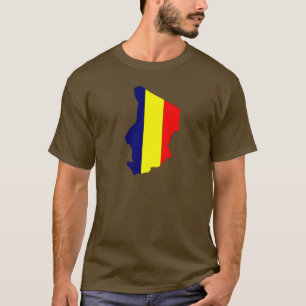Tchad flaggakarta t-shirt